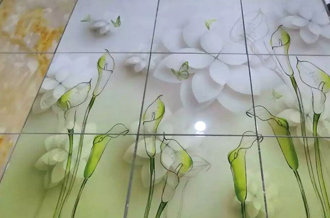 手機拍攝崗石轉(zhuǎn)印機轉(zhuǎn)印草本植物花朵效果